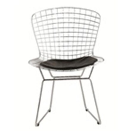 Fine Mod Imports Fine Mod Imports FMI1143black Wire Side Chair; Black FMI1143black